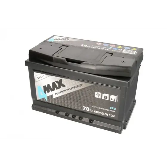 Acumulator Pornire 4MAX 12V BAT70/650R/EFB/4MAX Retur ușor