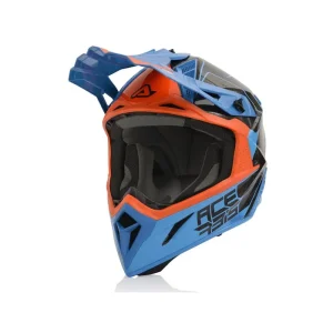 Retur ușor Casca Enduro - Mx Acerbis Steel Carbon [Portocaliu / Albastru]