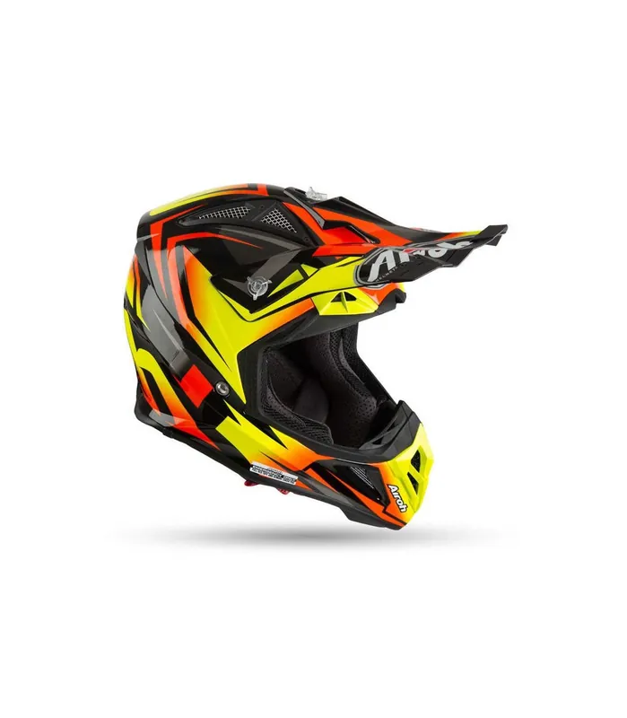Plată securizată Casca Enduro - Mx Airoh Aviator 2.3 Fame Orange Gloss