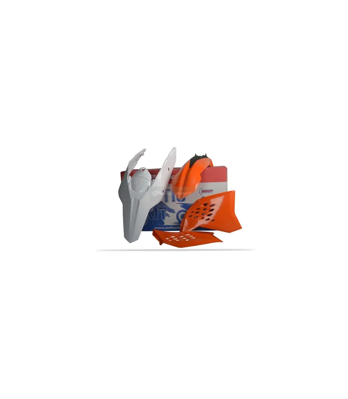 Kit complet caroserie pentru Ktm alb, portocaliu, negru Preferatul clienților