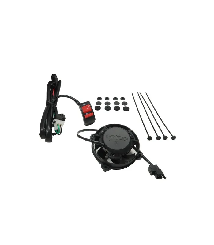 Reduceri Piese EXED® – Kit universal cu ventilator radiator Exed, cu întrerupător ON/OFF și sistem de montare universal Revotec