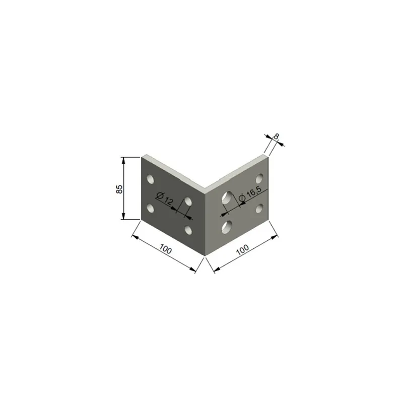 Cadru de colț din aluminiu 70 cu găuri PP/TL Cel mai bun preț
