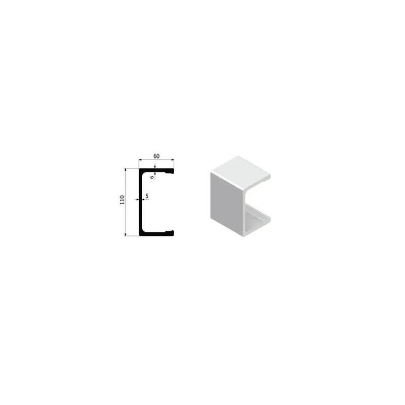 Preferatul clienților Profil de susținere a cadrului C110 mm L 5200 mm ALU