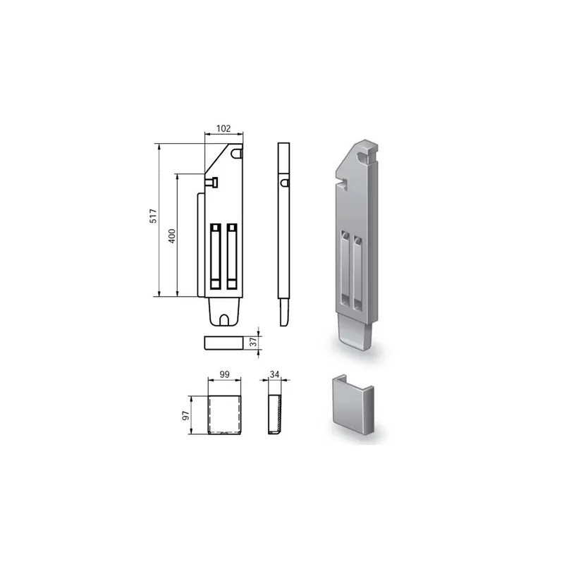 Bestseller Stâlp basculant 100 mm spate stânga