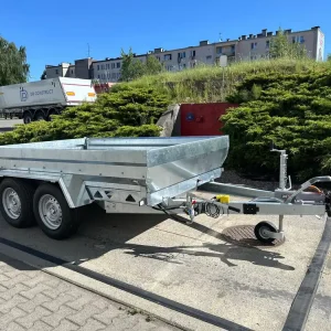 Remorcă basculantă pt utilaje Zaslaw, 2.7×1.77×0.35 M, 3500 kg Cel mai vândut