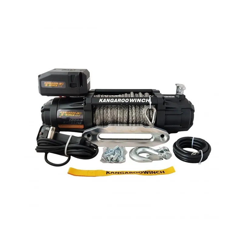 Troliu KANGAROOWINCH K12000 EXTREME HD 12V, frânghie sintetică Reducere specială