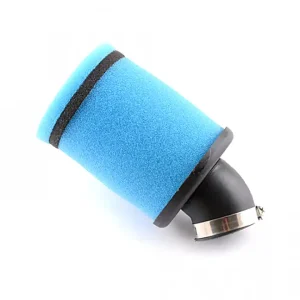 Plată securizată Filtru aer sport Ø35mm/cot 45 grade, albastru-cilindric