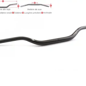 Premium Ghidon Pazzaz MT-195K aluminiu AL2014, 28.6x804mm negru