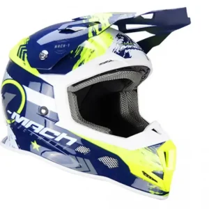 Casca enduro TRENDY 20 T-902 albastru-galben neon, marimea XL Ultima șansă