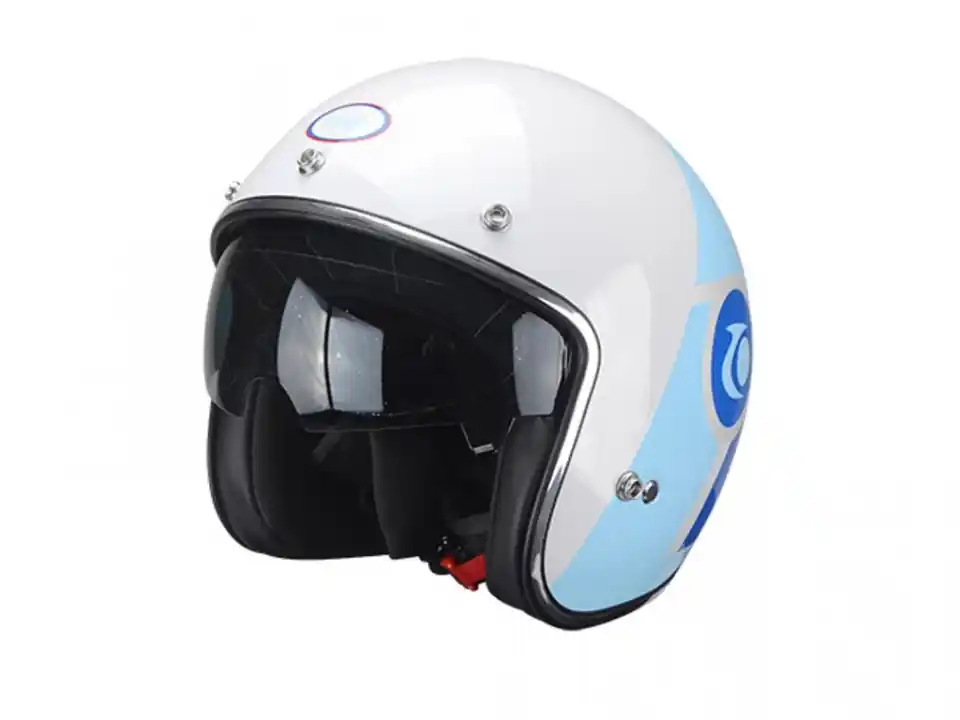Ultima șansă Casca scuter TRENDY 20 T-104 alb-albastru-rosu , marimea L