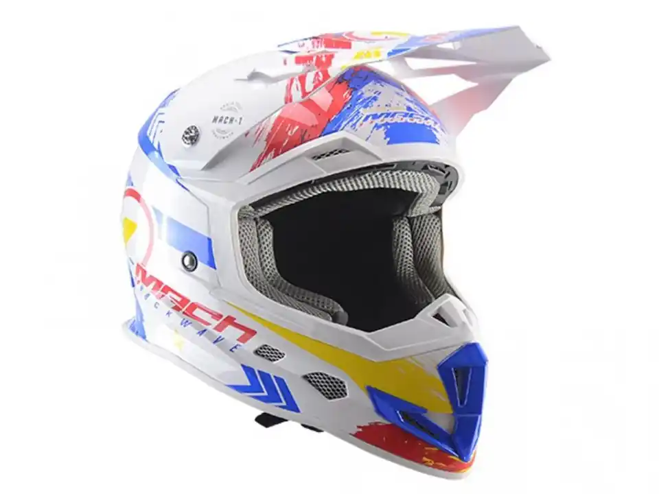 Casca enduro TRENDY 20 T-902, alb-albastru-rosu, marimea XXL Vezi acum
