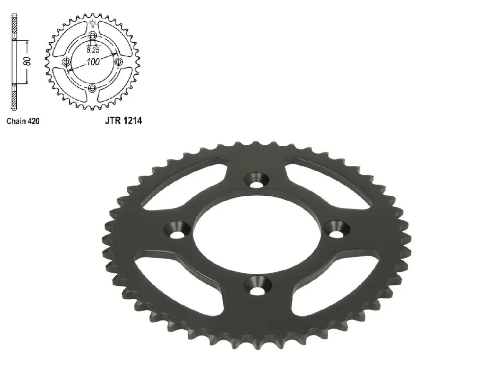 Doar azi Pinion transmisie spate 420/46, JT Sprockets JTR1214.46