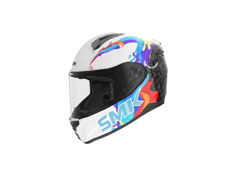 Calitate înaltă Cască moto integrală copii SMK BIONIC KIDS Splash, mărimea YL, unisex, SMK0118/24/MA264/KL