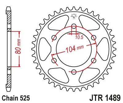 Pinion transmisie spate JT Sprockets JTR1489, 42 dinti Noutate