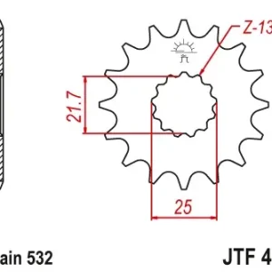Pinion transmisie fata JT Sprockets JTF440, 15 dinti Doar azi