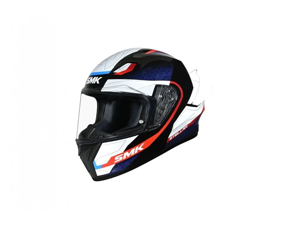 Ofertă Casca moto integrala SMK STELLAR Fight, alb+rosu+albastru marimea 2XL, unisex, SMK0110/25/GL213/2XL